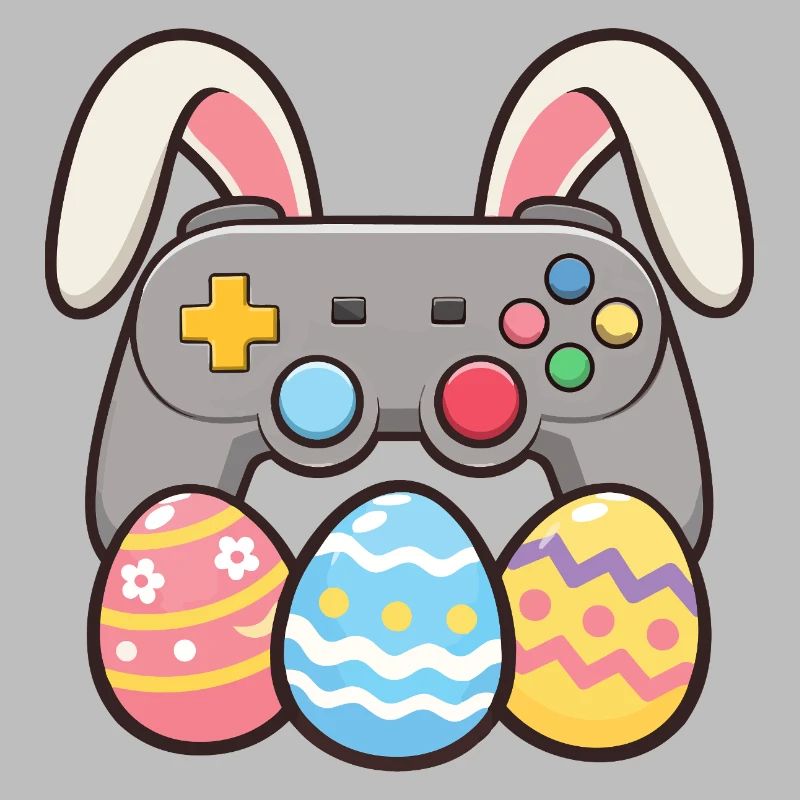 Bunny Gaming Controller Easter Gamer Spaß