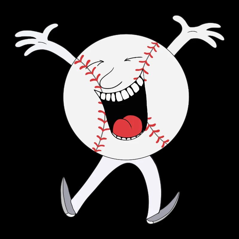 Mascotte de baseball rieur