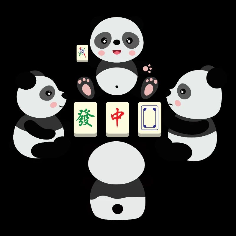 Mahjong Playing Panda
