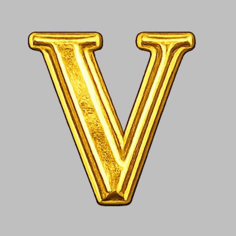 Golden V Monogram - Glossy