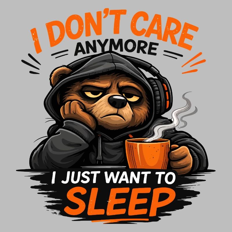 Design du T-shirt de Sommeil Grumpy Bear