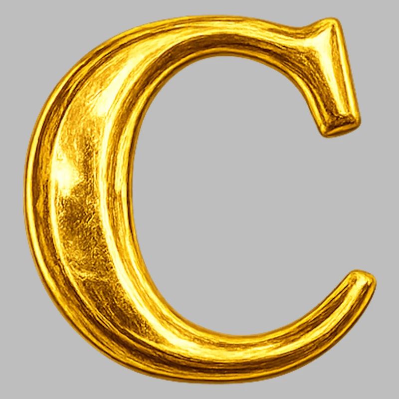 Gold C Monogram Design