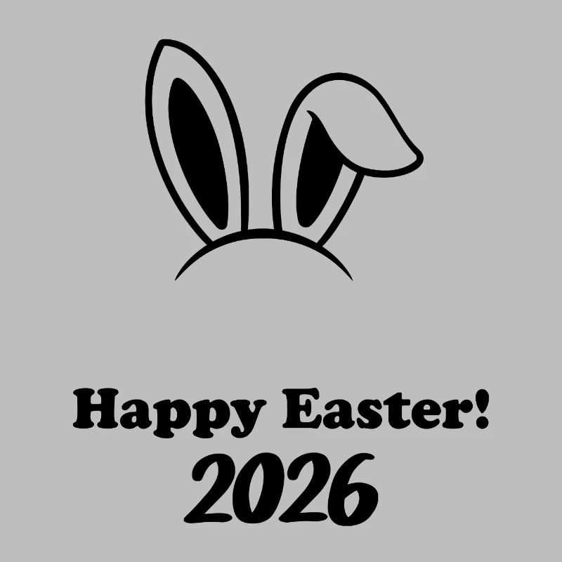 Happy Easter 2026 - Easter Bunny Design
