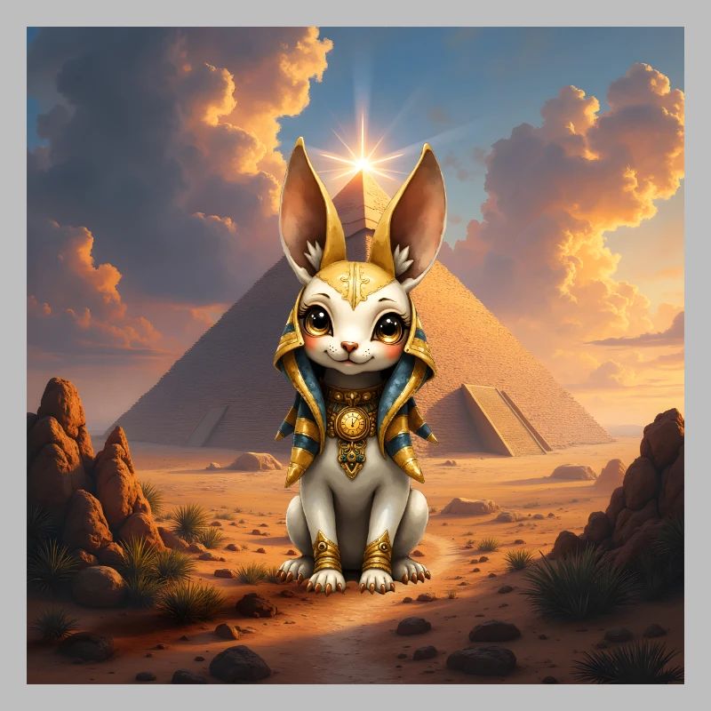 Lapin égyptien dans la pyramide