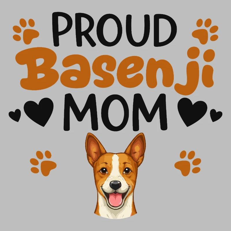 Stolze Barkless Dog Mutter, Basenji