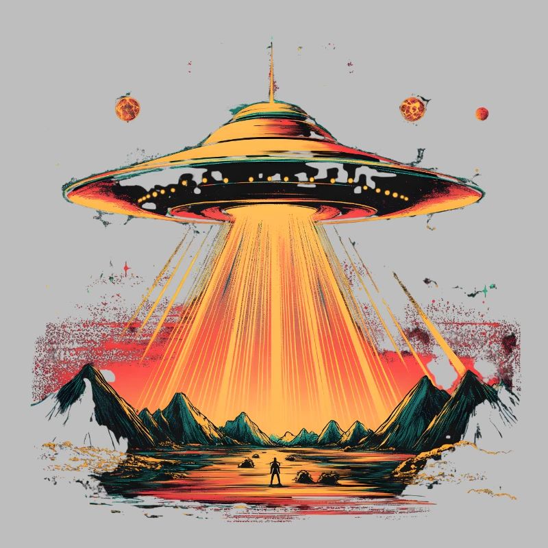 UFO arc over mountains