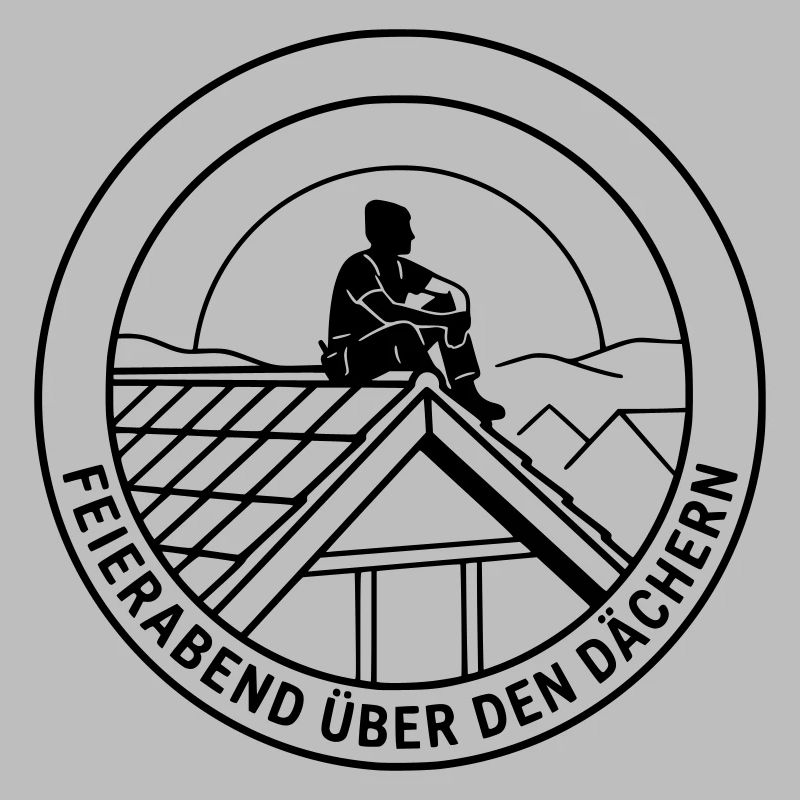 Dachdecker Feierabend über den Dächern