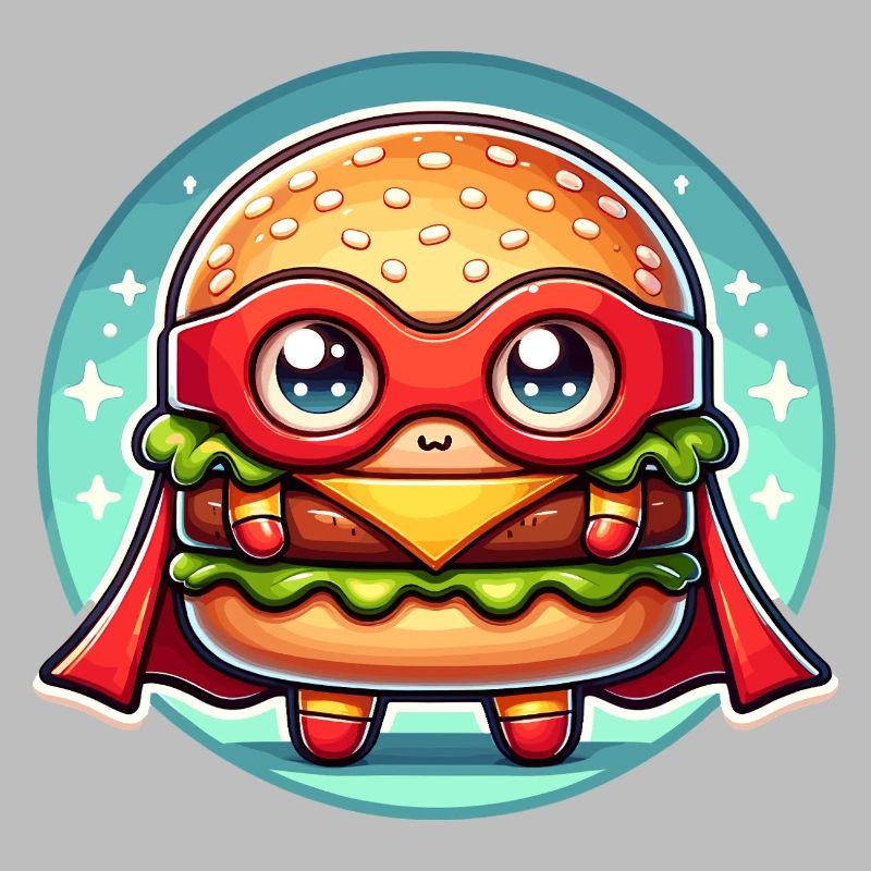 Hamburger Super-héros Burger Snack de restauration rapide