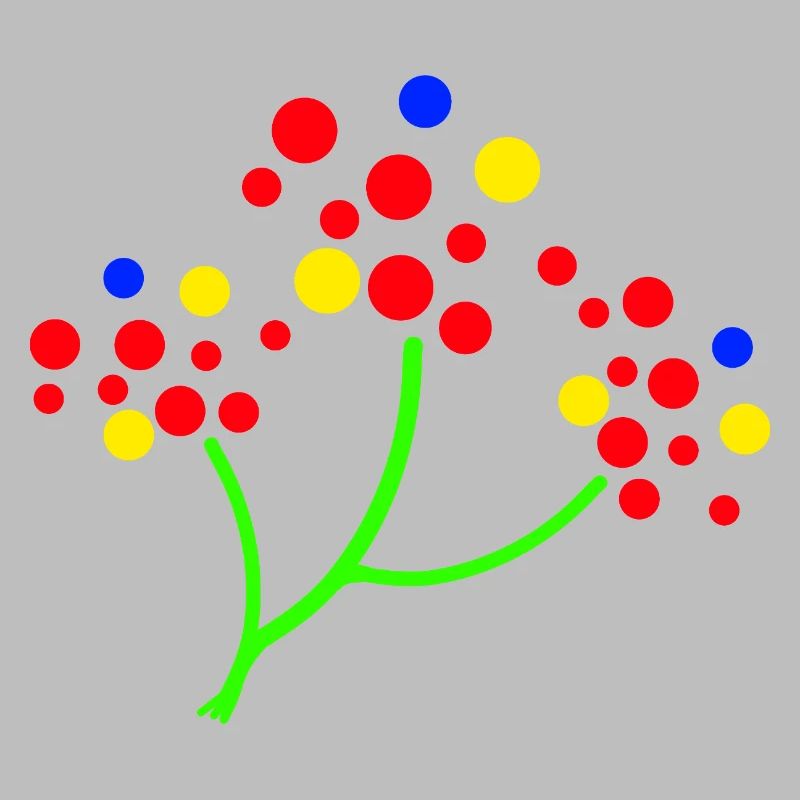 Neon Dot Tree Burst