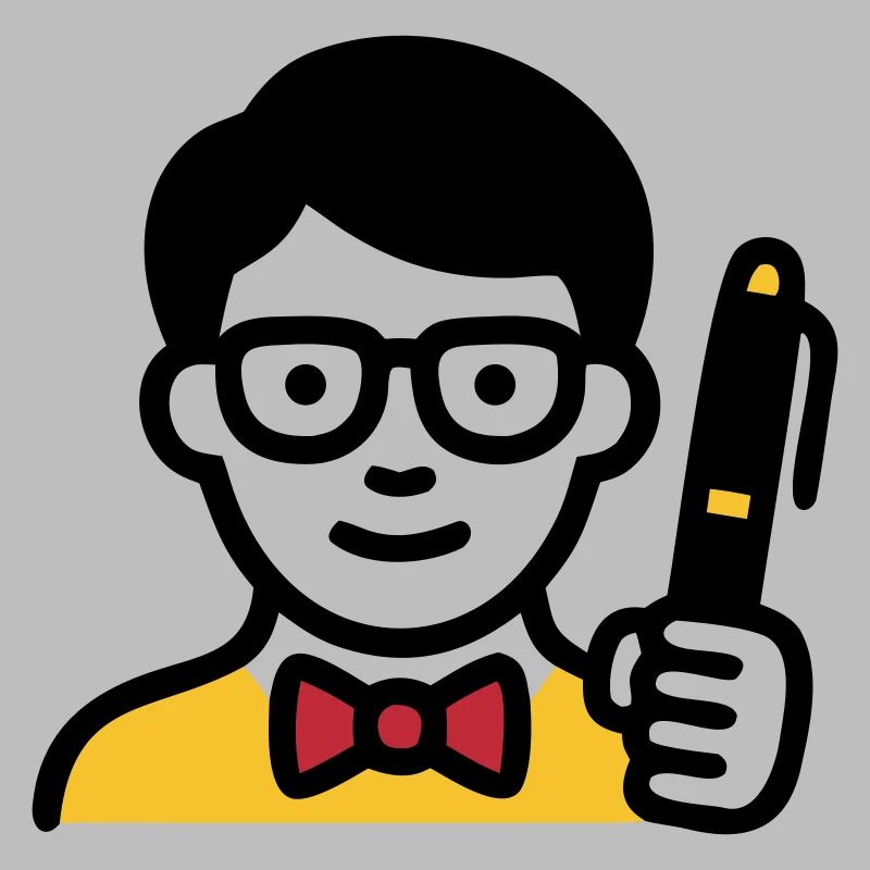 Lehrer Professor Brille Comic