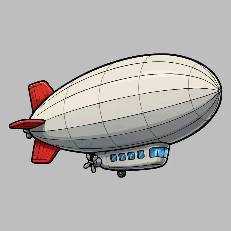 Zeppelin de dessins animés de dirigeables