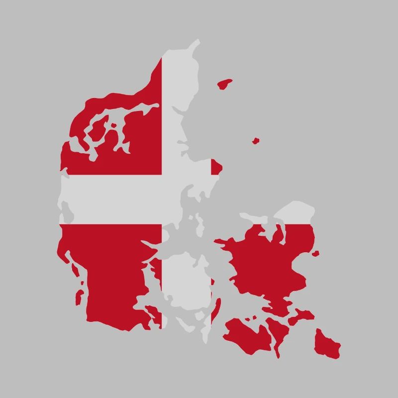 Carte du drapeau du Danemark