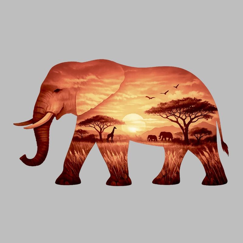 Elefant auf Savanne