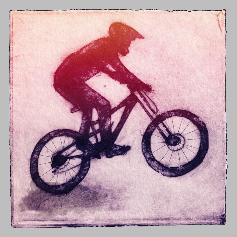 Mountain Biker - Gravé à la main imprimable