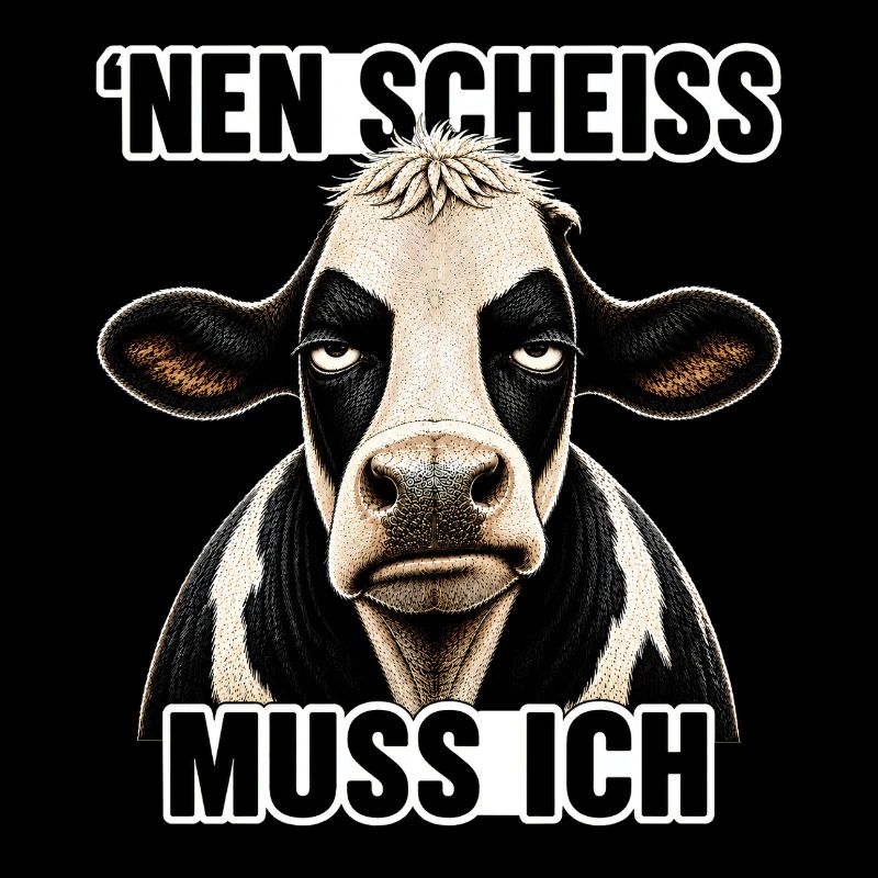Genervte Kuh `Nen Scheiss Muss Ich