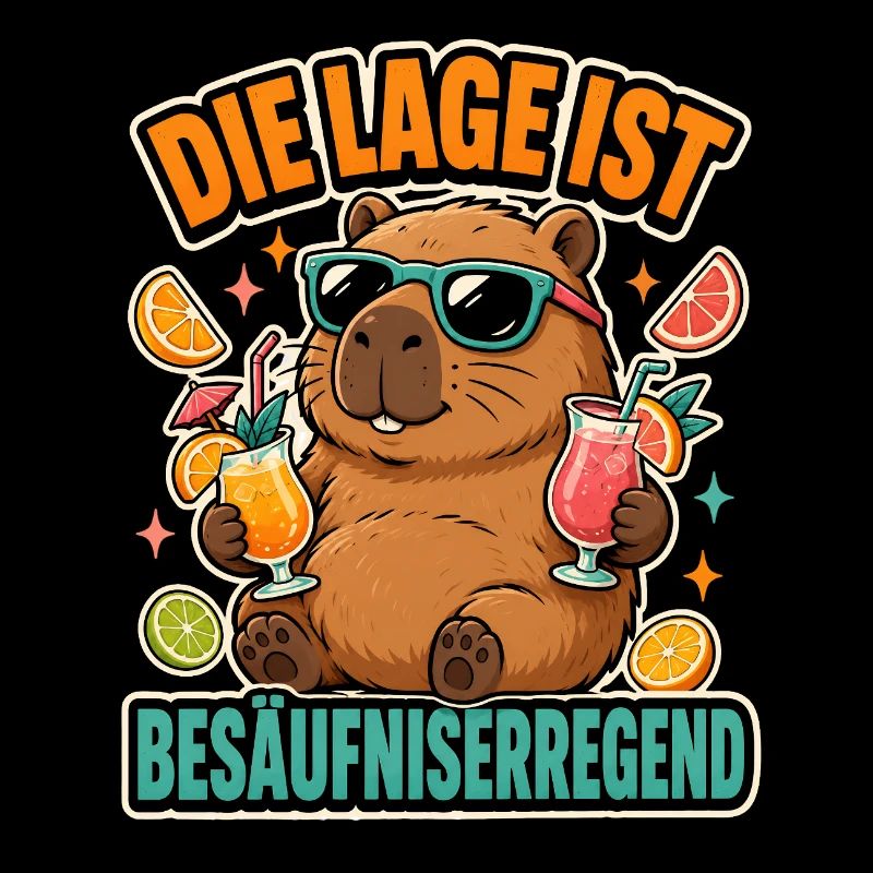 Capybara Cocktail Spruch
