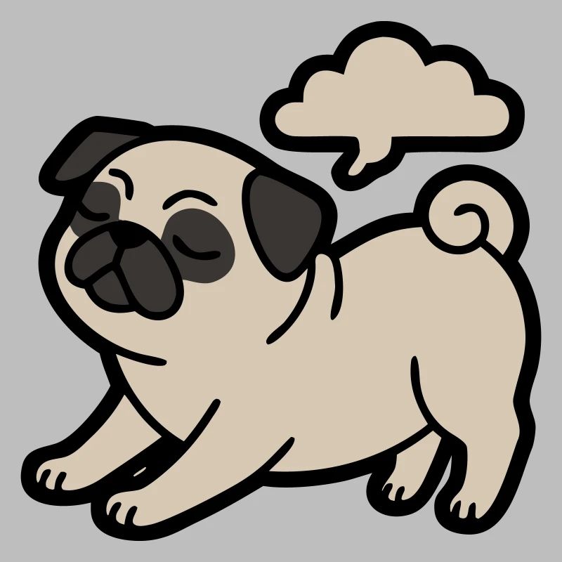 Pupsender Mops Hund Lustig