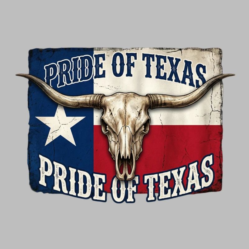 Texas Pride Hörner-Schädel