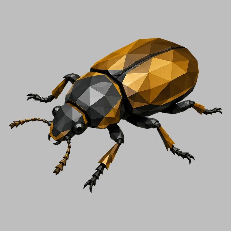 Geometric Low-Poly Insect
