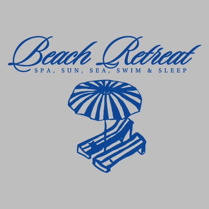 Logo de la retraite de plage avec parasol