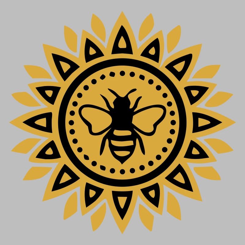 Mandala Bee Boho Yoga Beekeeping Bees