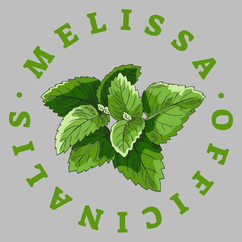 Lemon Balm Leaf Circular Emblem