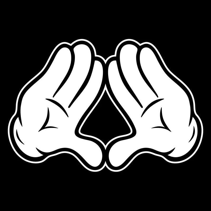 Hands Diamond Pyramid Triangle Rhombus Comic Style