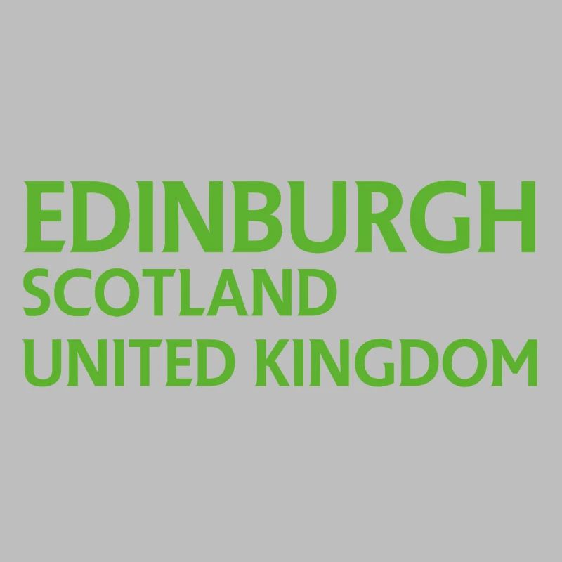 Edinburgh – Schottland Textdesign