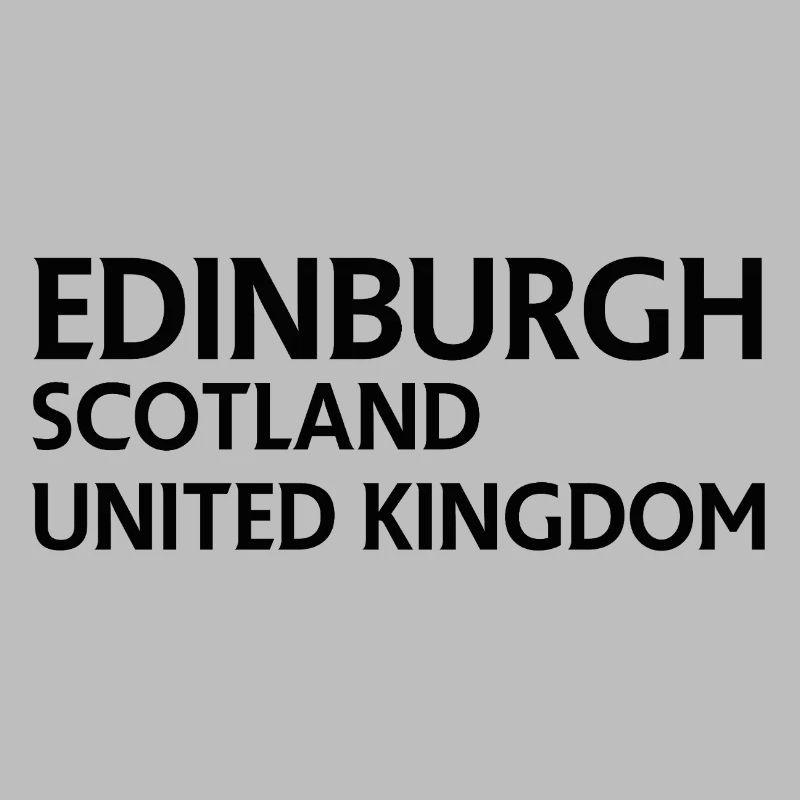 Edinburgh – Schottland Textdesign
