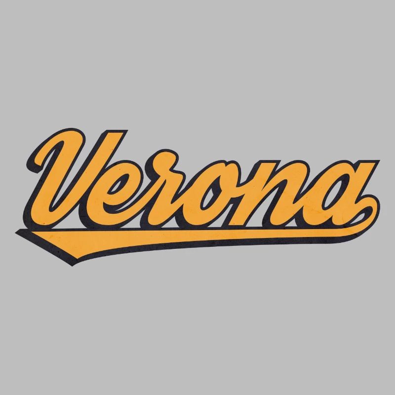 Logo rétro script de Vérone