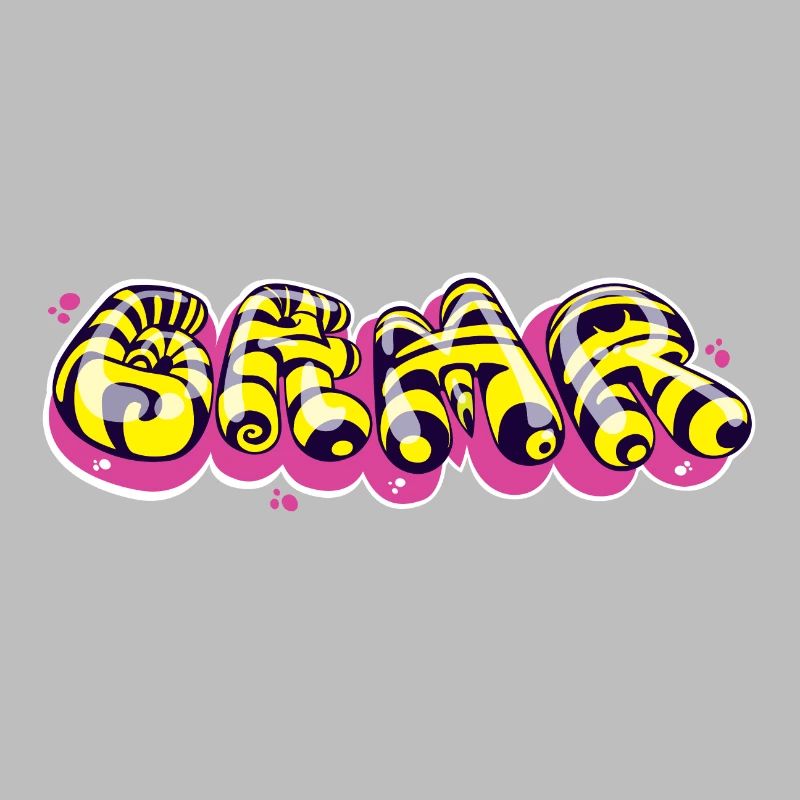 Conception de texte colorée de style graffiti