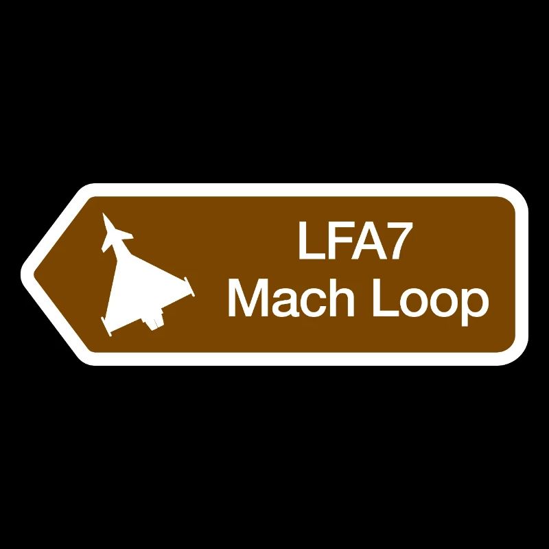 Low Flying Area 7 Road sign
