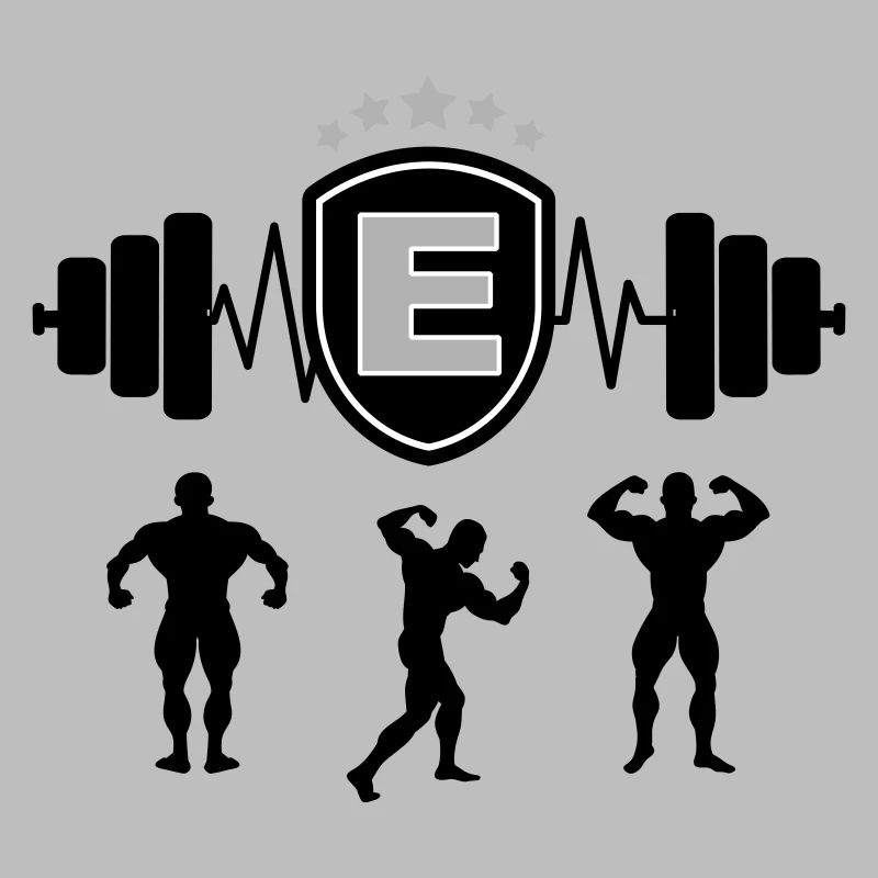 Bodybuilding Gym Name Buchstabe Training E