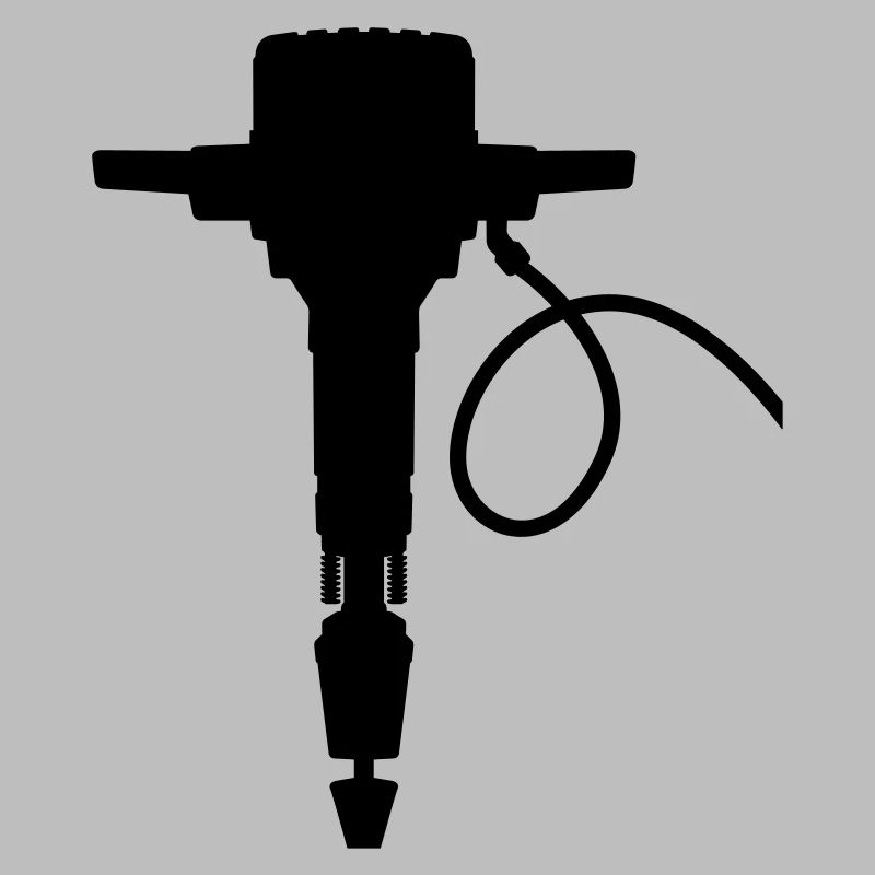 Jackhammer steam hammer vector color selectable