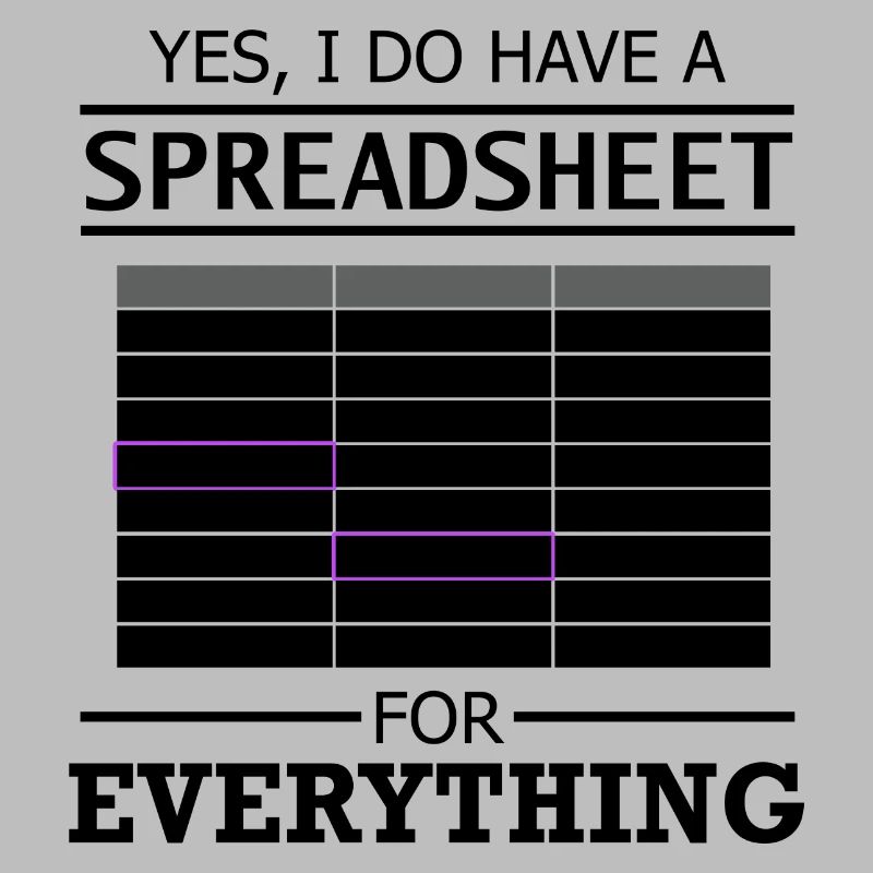 Spreadsheet Funny Statisticien Analyste de données