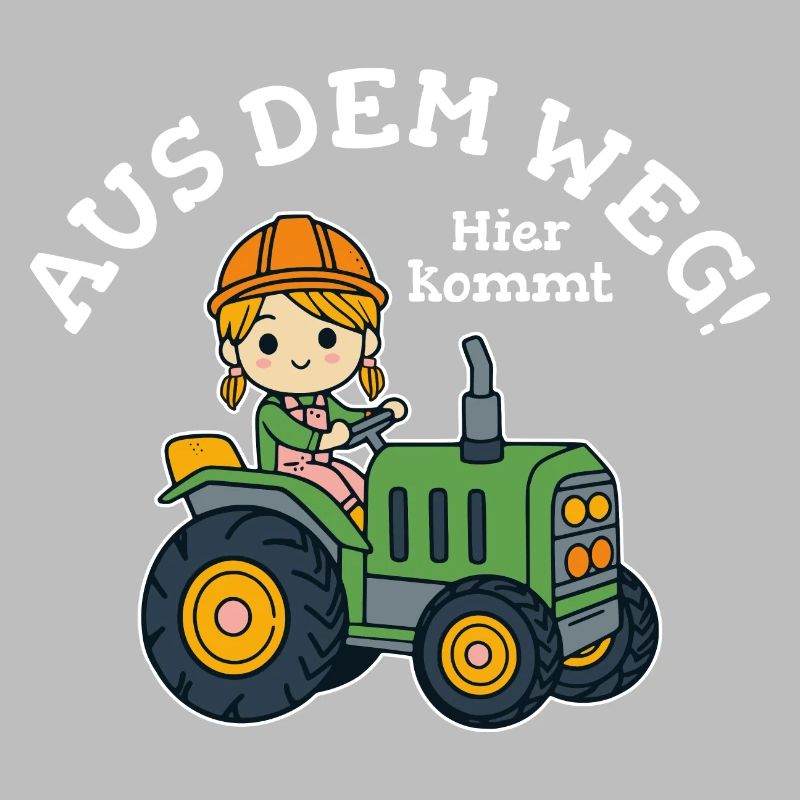 Traktor Mädchen Personalisierbar