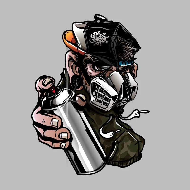 graffitis de pulvérisation de singe