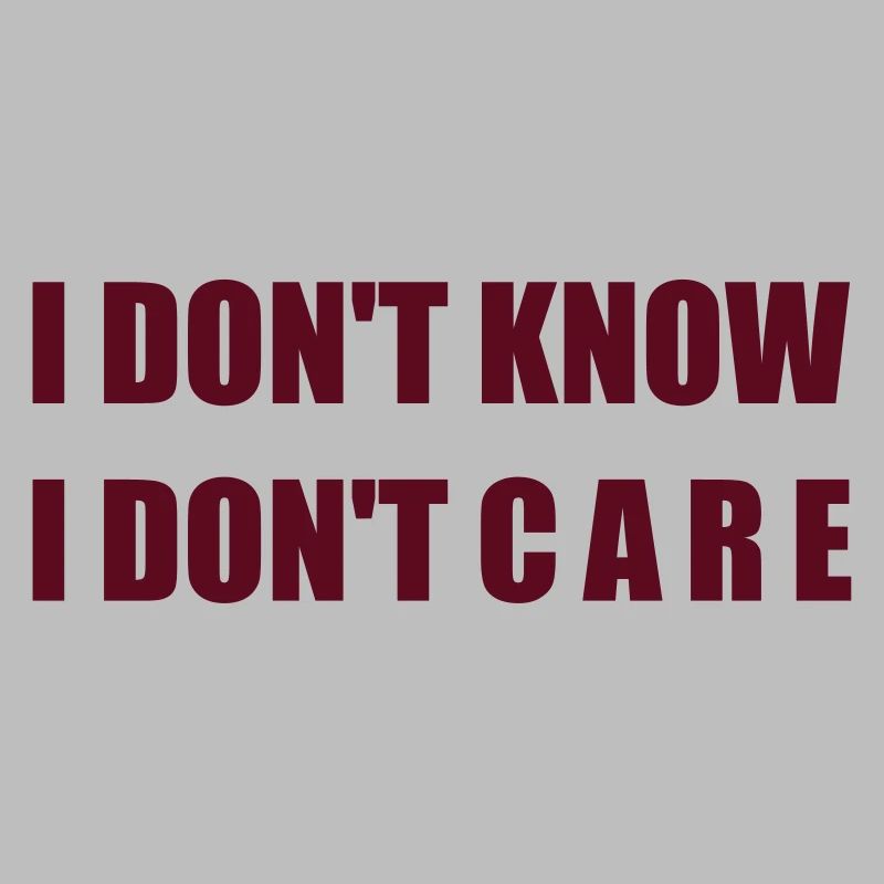 Forme ringarde "IDK IDC"