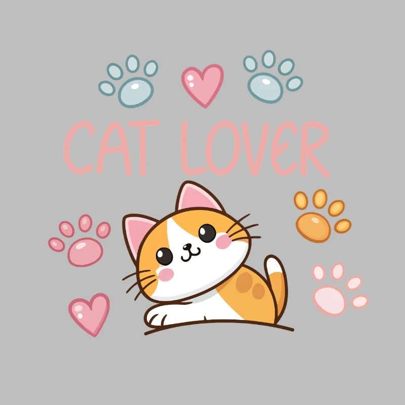 Dessin de chat mignon et coloré for intérieur