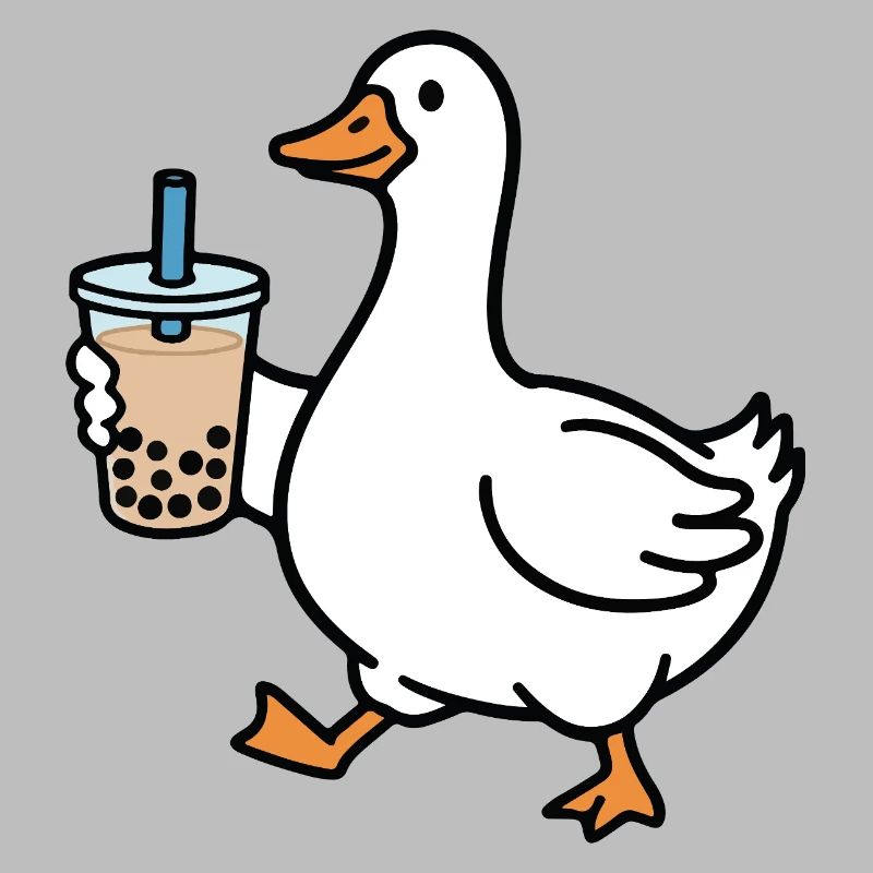 Canard coassement avec bubble tea