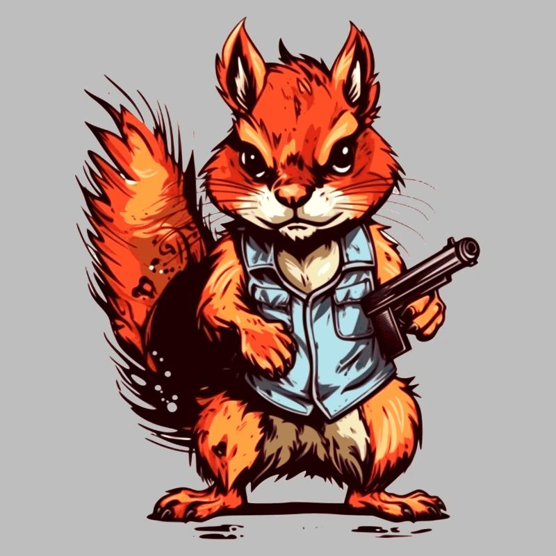 Eichhörnchen als bewaffneter Söldner