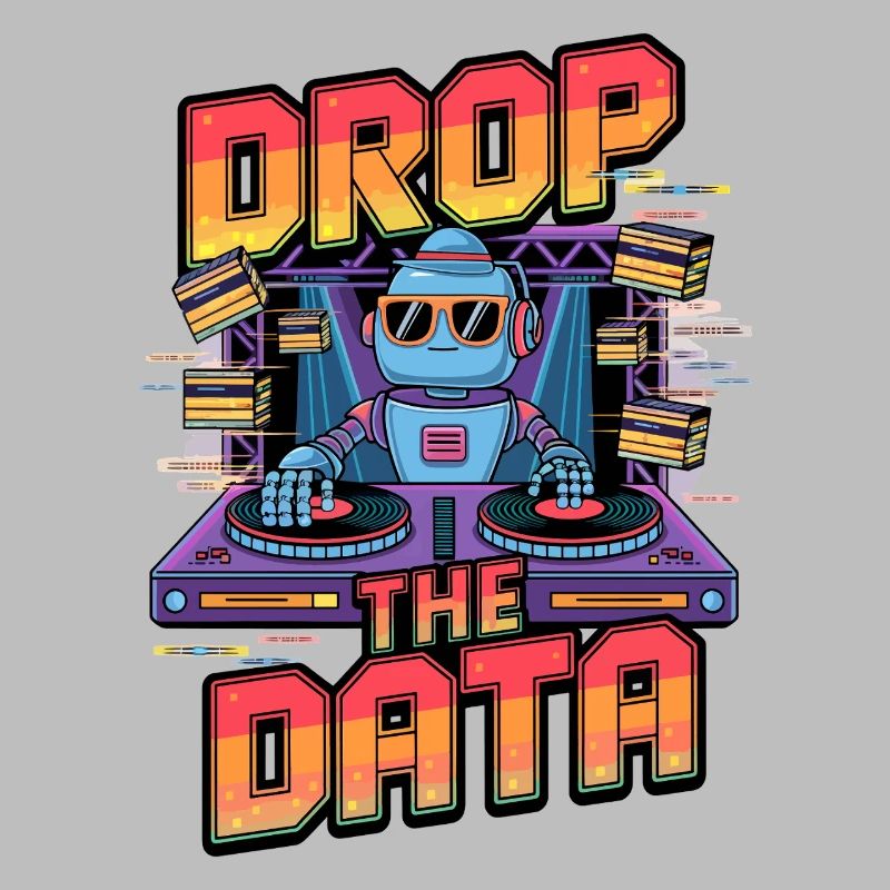 Drop the Data DJ Robot Techno Design