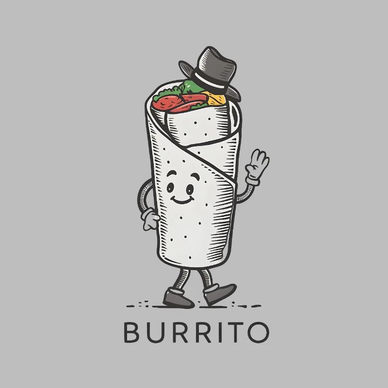 Conception de dessin animé Burrito