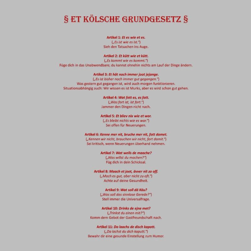 Et Kölsche Basic Law - Et Kölsche Basic Law