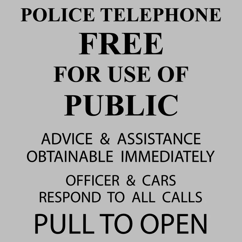 police box text
