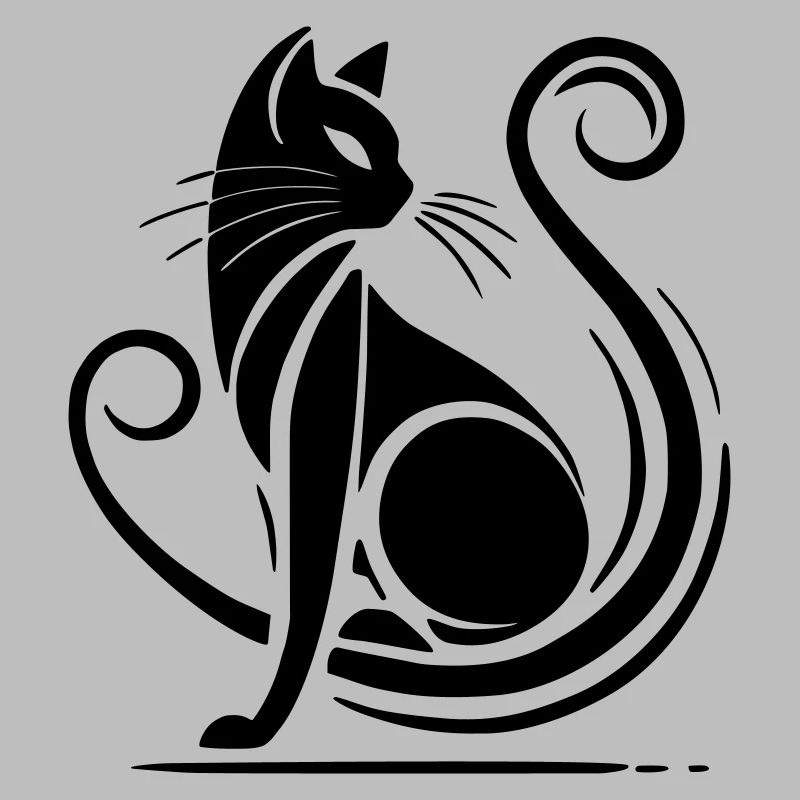 Moderne schwarze Katze