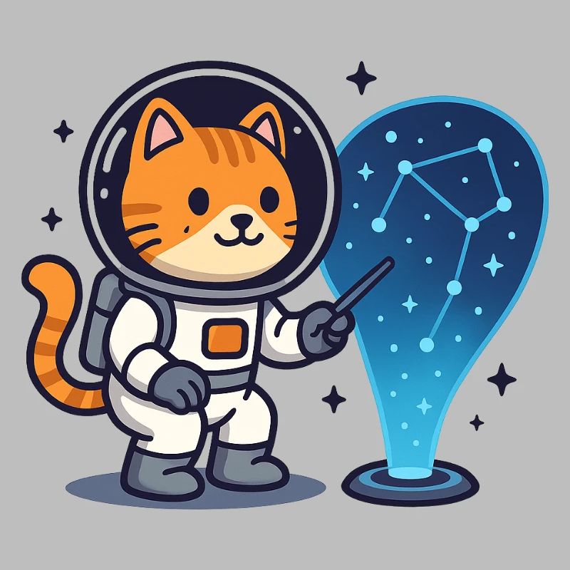 Constellation du chat de l’espace – Kawaii