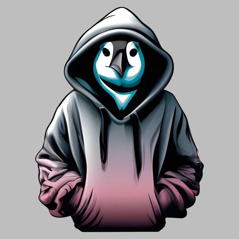 Hacker Pinguin mit Pullover