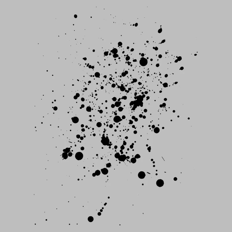 Schwarze Kleckse oder Farbspritzer