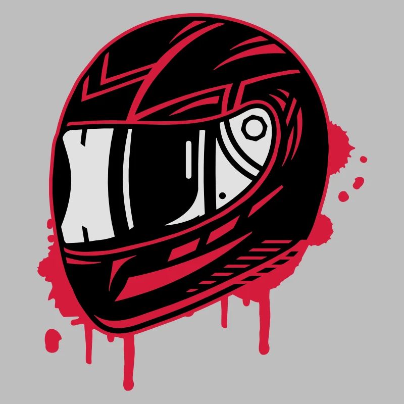 Motorcycle helmet graffiti